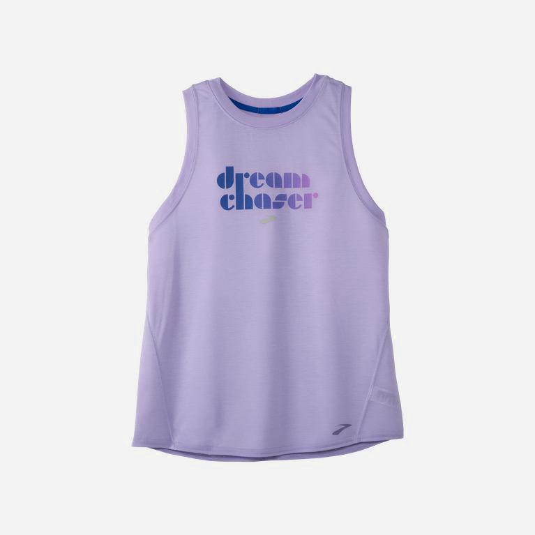 Brooks Empower Her Distance Graphic - Camiseta Sin Mangas Mujer - Lavanda Moradas (DTXH-46921)